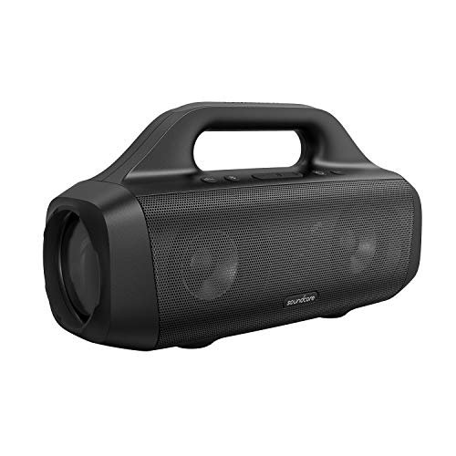 Soundcore Anker Motion Boom Altavoz Bluetooth Portátil de Exterior, con Diafragma de Titanio, Tecnología BassUp, Resistente al Agua IPX7, 24 h de Reproducción, App, Exterior y cámping