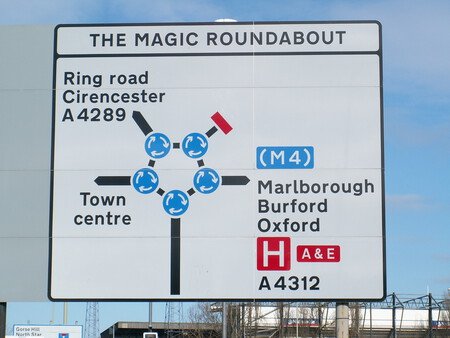 Magic Roundabout Schild Db